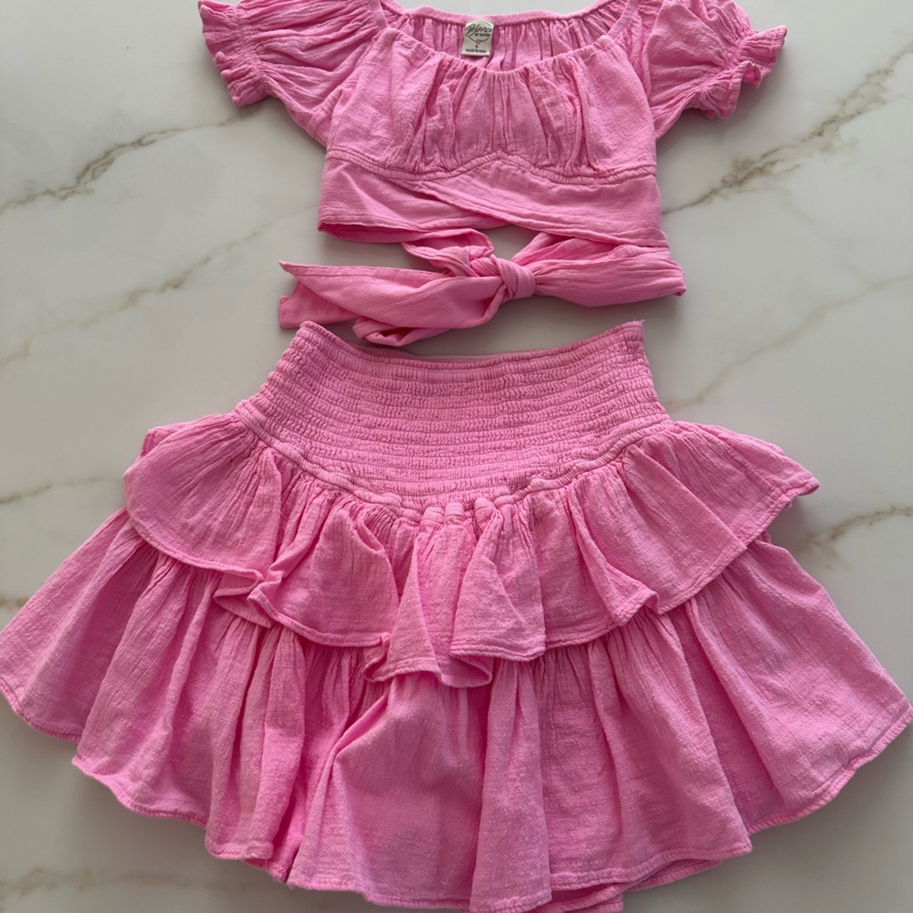 Blanco by Nature pink skirt and top size M